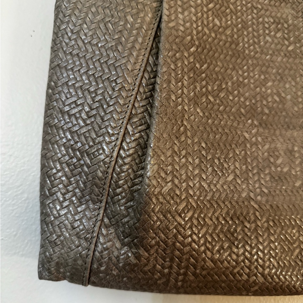 Gianni Chiarini Woven Leather Tote Bag with Zipper - Made in Italy - Picture 7 of 11